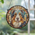 Australian Shepherd Stained Glass Effect Suncatcher